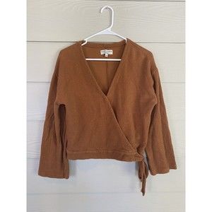 Madewell Brown Wrap Sweater
